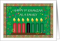 1st Kwanzaa As A Family Candles card