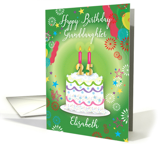 25 Birthday For Granddaughter card (1733552)