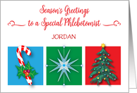 Custom Name Season’s Greetings Phlebotomist card