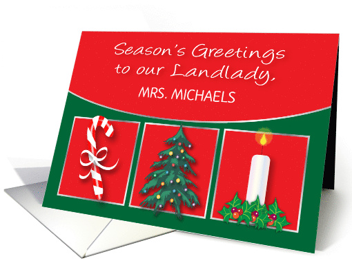 Custom Name Landlady Season's Greetings card (1736844)