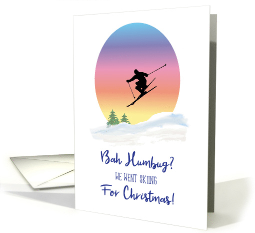 Bah Humbug Christmas Skier Snow card (1739446)