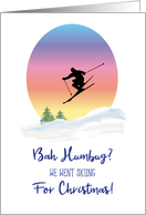 Bah Humbug Christmas Skier Snow card