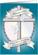 Anniversary Consecrated Religious Life Cross Doves card