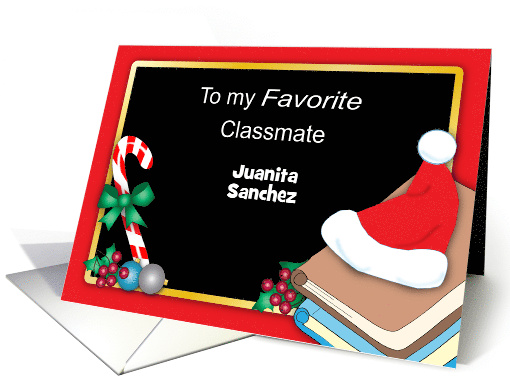 Custom Name Classmate Greetings Textbooks card (1739672)