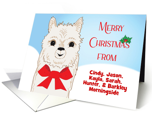 Custom Name Alpaca Merry Christmas card (1741844)