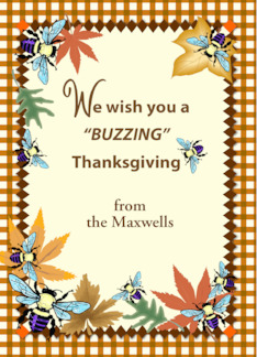 Custom Bee Theme Thanksgiving Autumn Leaves