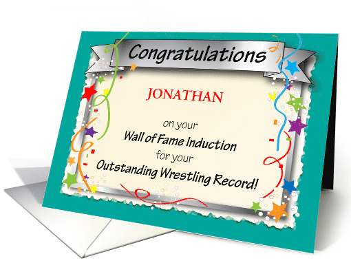 Custom Name Wrestling Wall Of Fame Induction card (1746500)