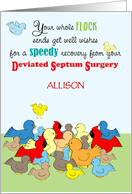 Custom Name Get Well Deviated Septum Surgery card