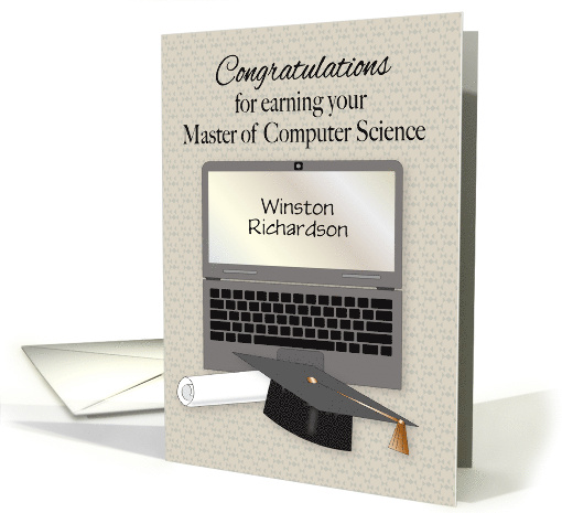 Custom Congratulations Master Computer Science card (1751034)
