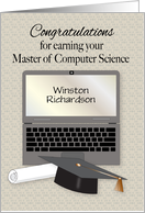 Custom Congratulations Master Computer Science card