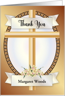 Custom Church Volunteer Thank You Cross card