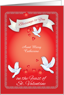 Custom Name Feast of St. Valentine Doves card