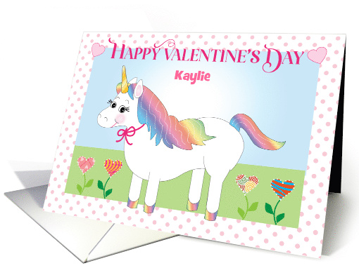 Custom Name Unicorn Valentine's Day card (1753168)