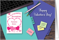 Accountant Custom Name Valentine Folders Laptop card