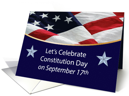 Constitution Day September 17 American Flag card (1761976)