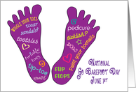 National Go Barefoot Day June 1st card