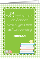 Custom Easter Missing You At University Books card