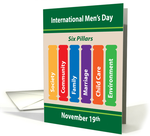 International Men's Day November 19th Pillars card (1764004)