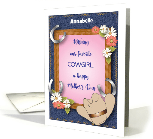 Custom Mother's Day Cowgirl Western Theme card (1764154)