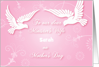 Custom Mother’s Day For Minister’s Wife Doves card