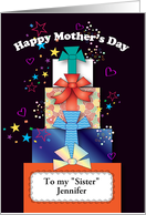 Custom Mother’s Day Like Sister To Me Presents card