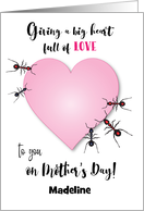 Custom Name Mother’s Day Bug Theme Ants card