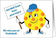 Get Well Pickleball Player Sign card