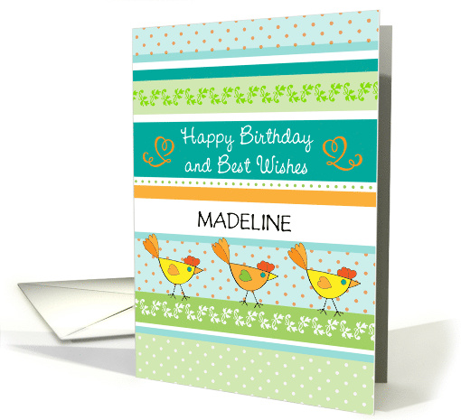 Custom Name Primitive Folk Art Theme Birthday card (1766860)