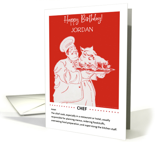 Birthday Custom Name Chef Cook Baker card (1769358)