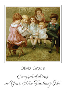 Custom Congratulations New Teaching Job Vintage Painting