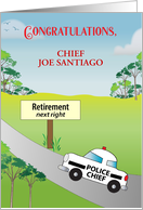 Custom Name Congratulations Police Chief Retirement card