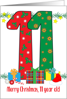 Merry Christmas Eleven Year Old card