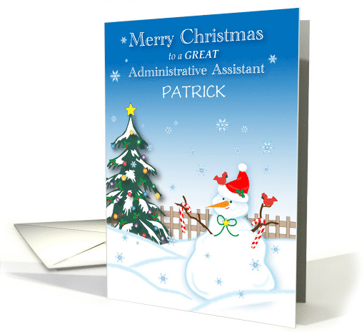 Custom Name Administrative Assistant Business Christmas card (1780826)