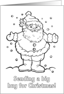 Jolly Christmas Santa Coloring Card