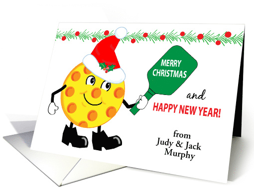 Custom Names Pickleball Christmas card (1785406)