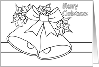 Christmas Bells Coloring Card