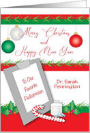 Custom Christmas Pediatrician Ornaments card
