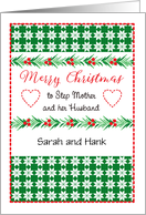 Custom Christmas For Step Mother And Husband card
