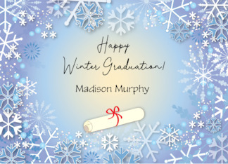 Congratulations Custom Winter Graduation Diploma