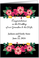 Custom Congratulations Grandson Wife Name Date card