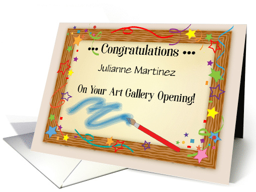 Custom Congratulations Art Gallery Opening card (1796080)