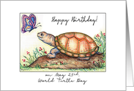 Happy Birthday May 23 World Turtle Day card