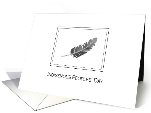 Indigenous Peoples' Day Grey Feather card (1801220)