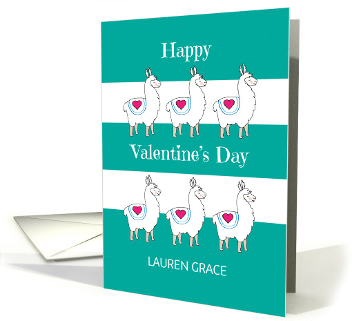 Custom Name Llamas Valentine's Day card (1801984)