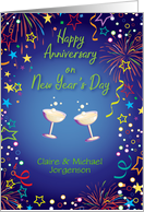 Custom Anniversary on New Year’s Day card