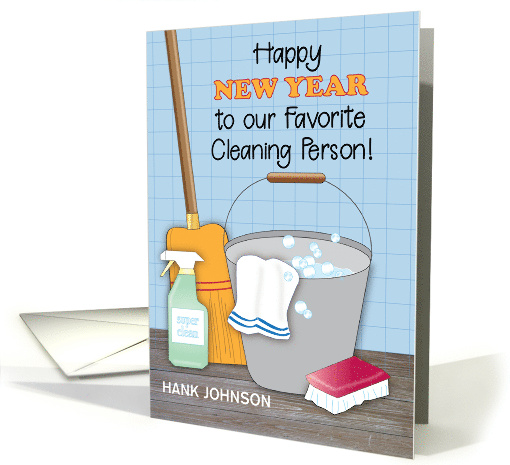 Custom New Year's Day For Cleaning Person card (1802258)