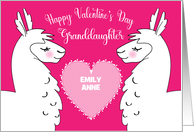 Granddaughter Custom Name Valentine card