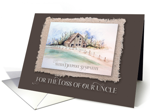 Loss of Uncle Sympathy Watercolor Barn card (1805856)