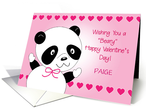Custom Panda Bear Valentine card (1806264)