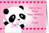 Custom Panda Bear Valentine card